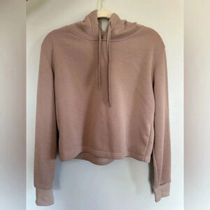 Cropped long sleeve hoodie